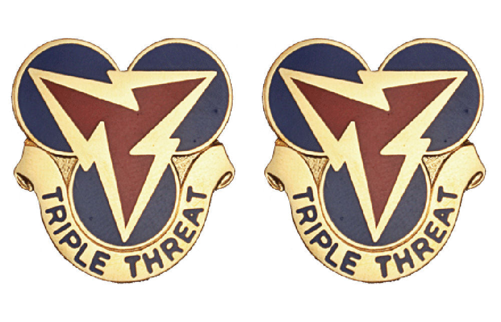 3rd Signal Brigade Distinctive Unit Insignia - Pair - Triple Threat