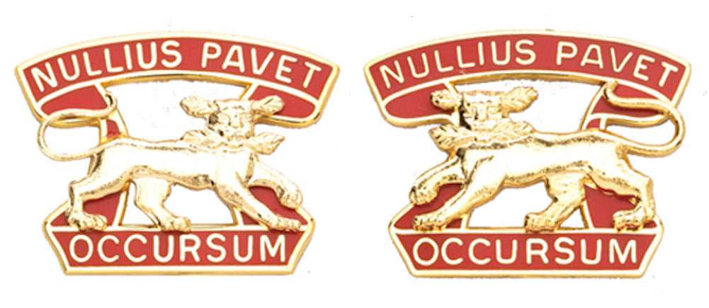 7th Air Defense Artillery Distinctive Unit Insignia - Pair - Nullius Pavet Occursum
