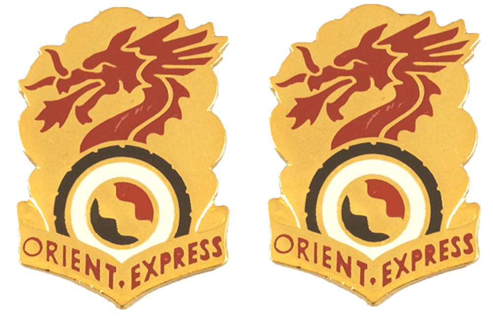 7th Transportation Battalion Distinctive Unit Insignia - Pair - Orient Express