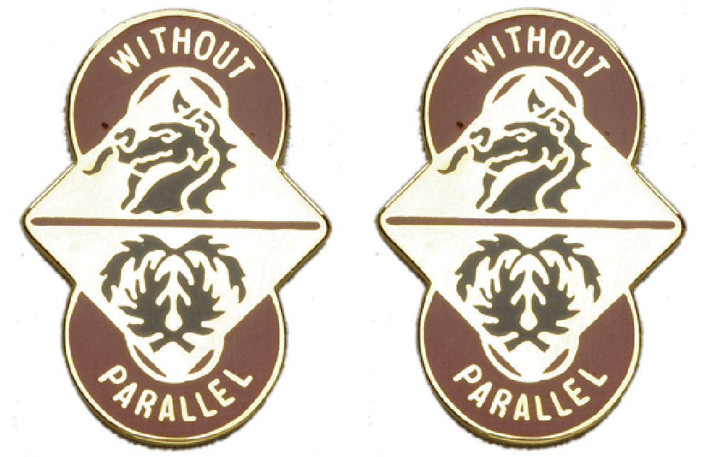 8th Transportation Brigade Distinctive Unit Insignia - Pair - WIthout Parallel