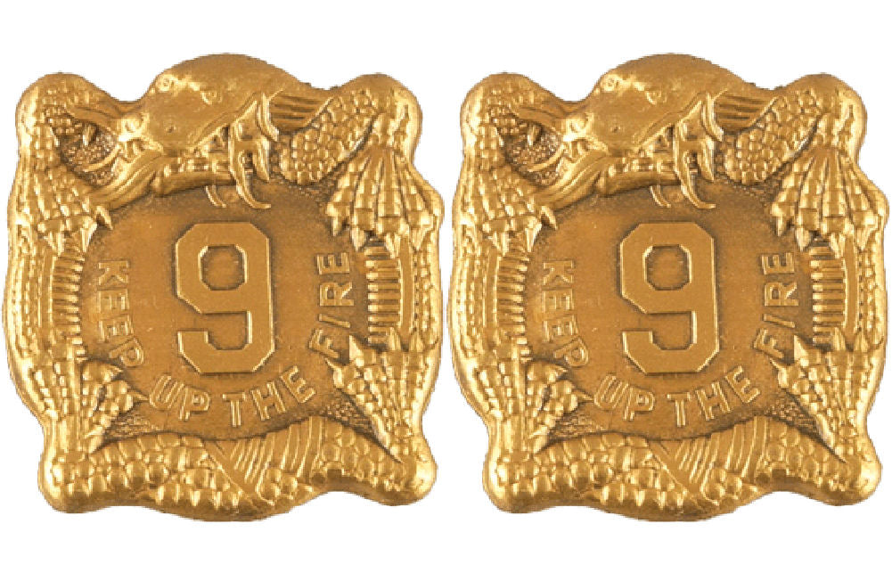 9th Infantry Regiment Distinctive Unit Insignia - Pair - Keep Up The Fire