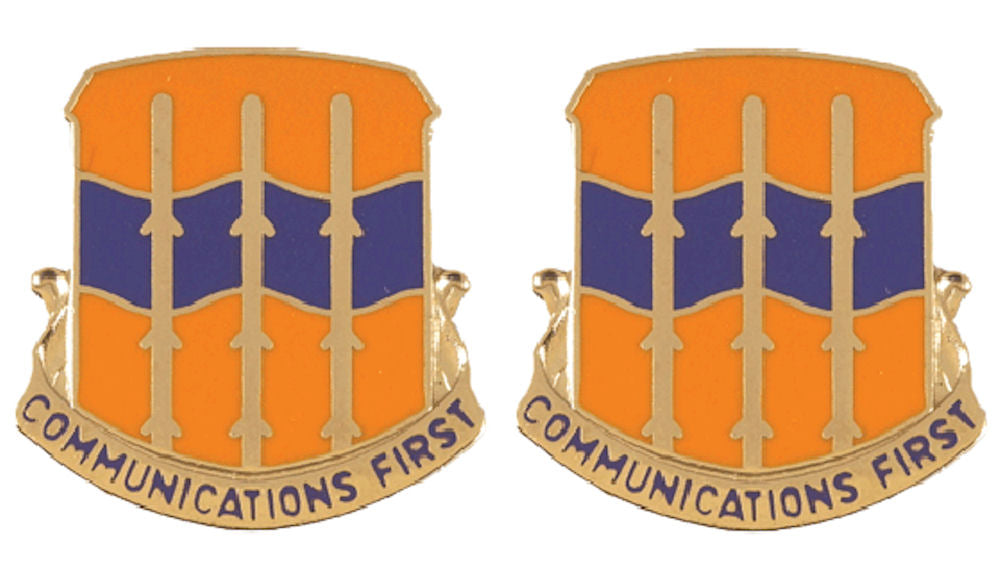 16th Signal Battalion Distinctive Unit Insignia - Pair - Communications First