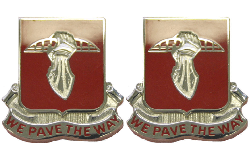 17th Engineering Battalion Distinctive Unit Insignia - Pair - We Pave The Way