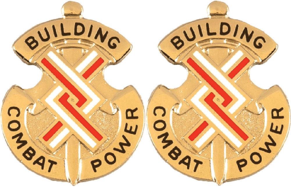 20th Engineering Brigade Distinctive Unit Insignia - Pair - Building Combat Power