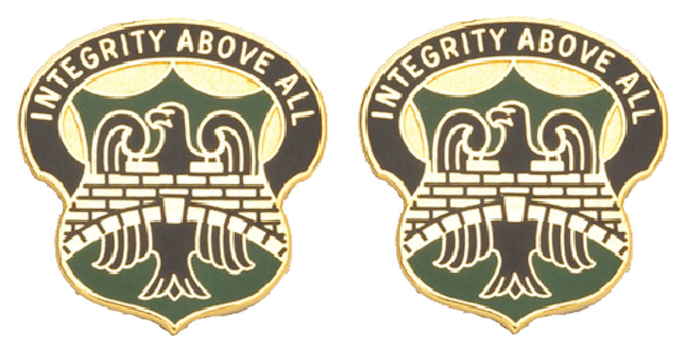 22nd Military Police MP Battalion Distinctive Unit Insignia - Pair - Integrity Above All