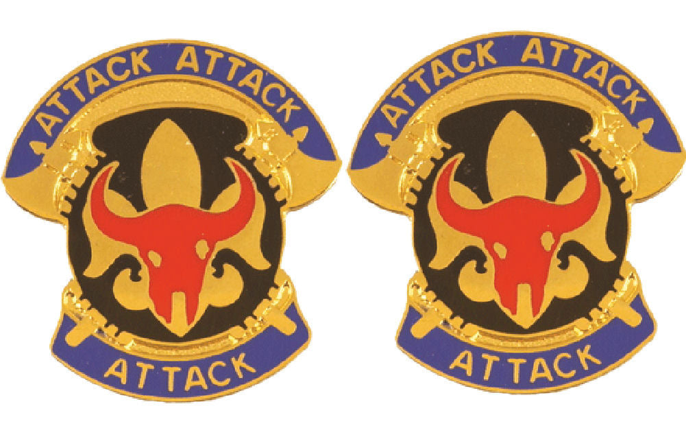 34th Division Distinctive Unit Insignia - Pair - Attack Attack Attack