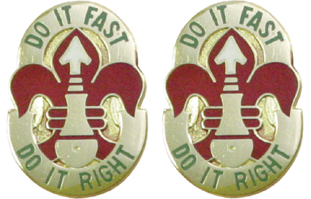 35th Artillery Group Distinctive Unit Insignia - Pair - Do It Fast Do It Right
