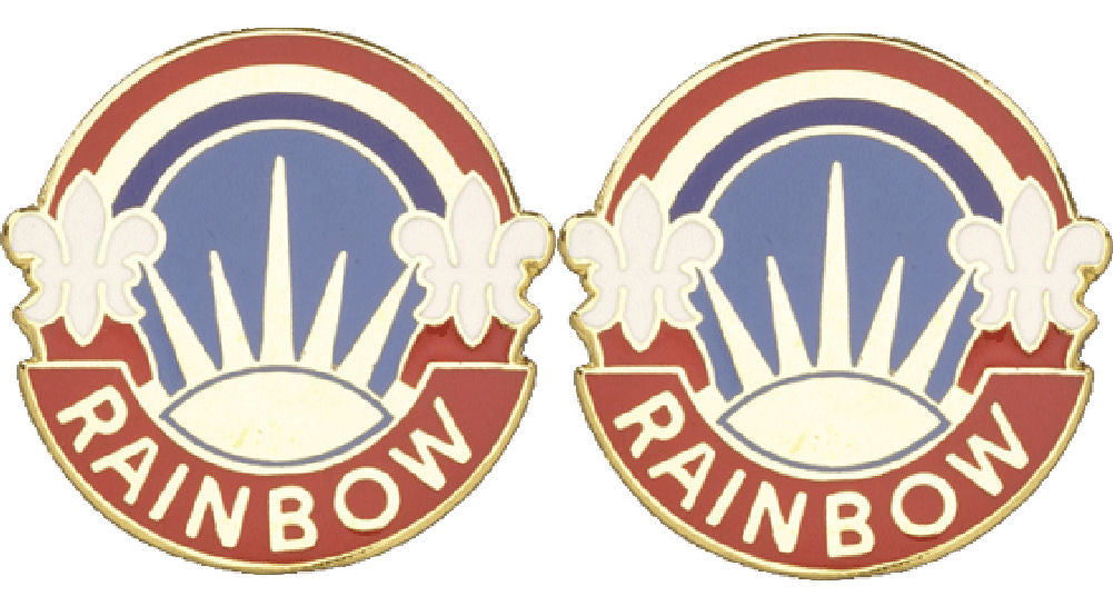 42nd Infantry Division New York Distinctive Unit Insignia - Pair - Rainbow