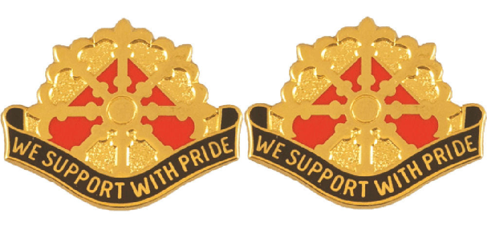 46th Support Group Distinctive Unit Insignia - Pair - We Support With Pride