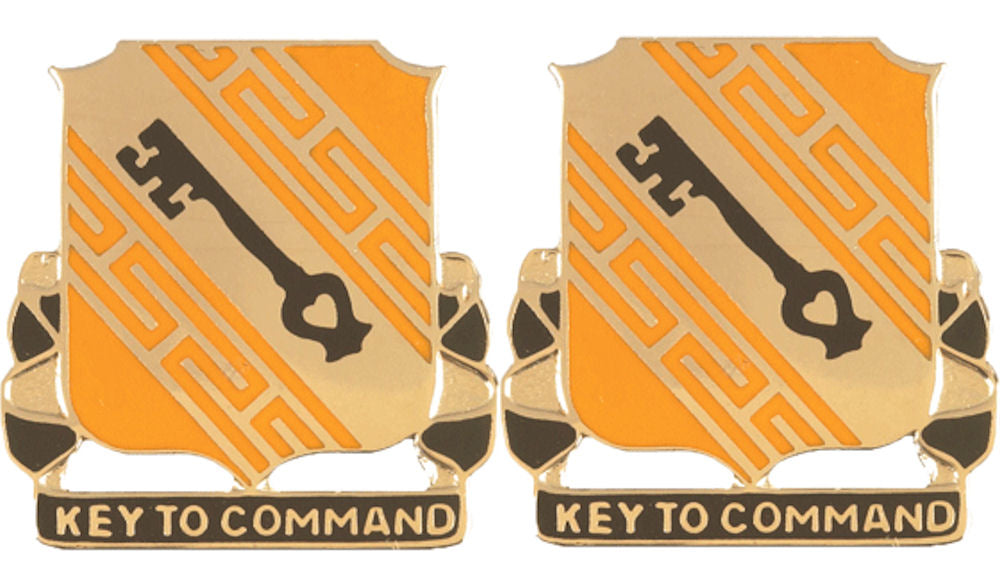 50th Signal Battalion Distinctive Unit Insignia - Pair - Key To Command