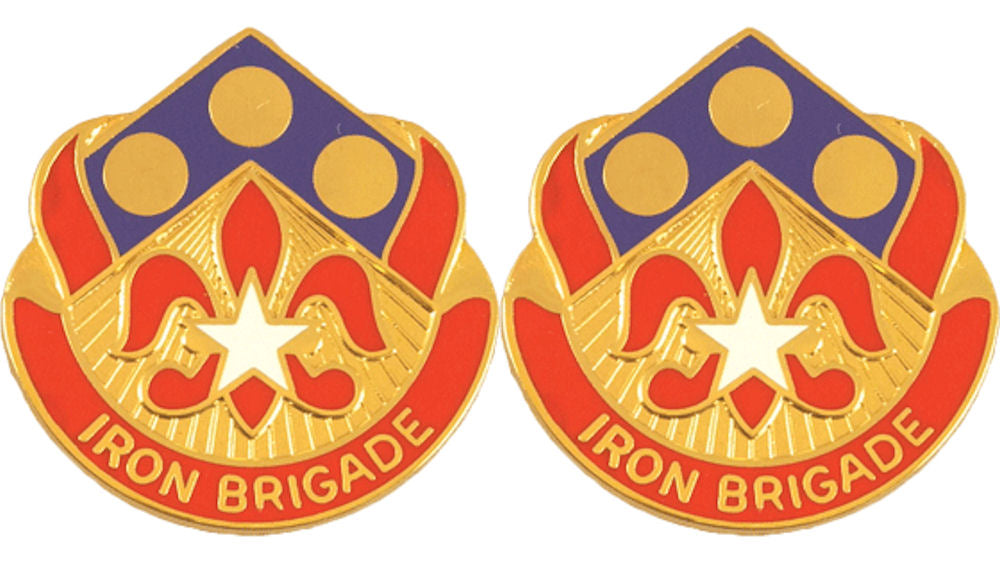 57th Field Artillery Brigade Distinctive Unit Insignia - Pair - Iron Brigade