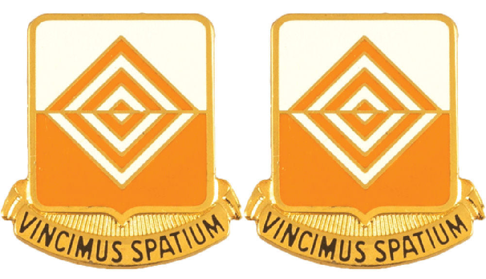 57th Signal Battalion Distinctive Unit Insignia - Pair - Vincimus Spatium
