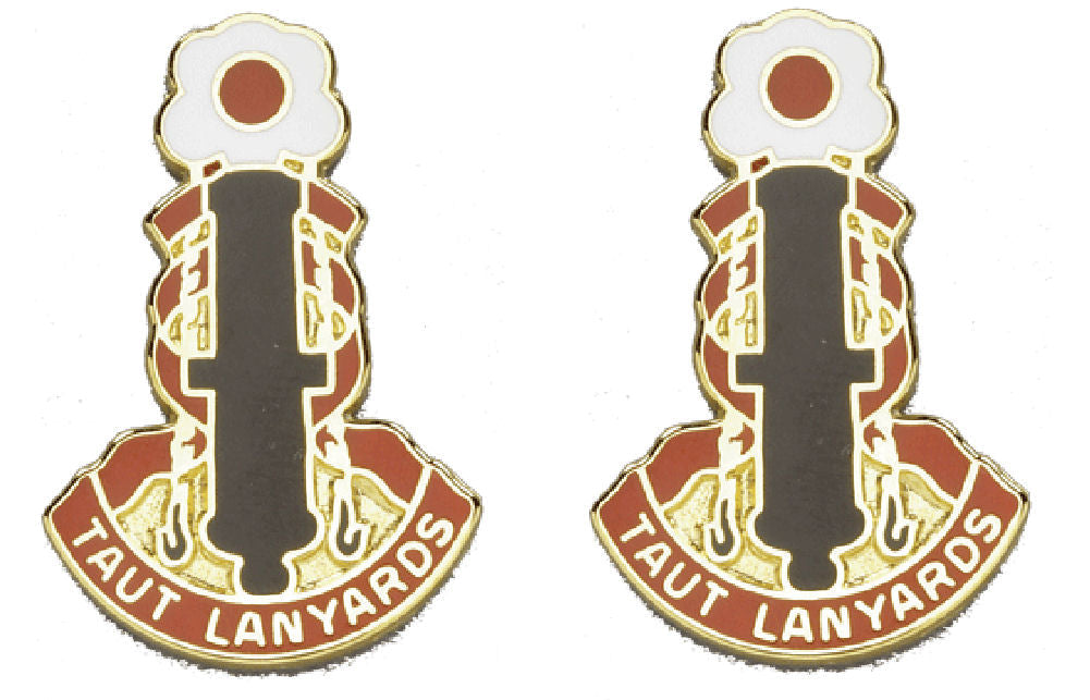 75th Field Artillery Brigade Distinctive Unit Insignia - Pair - Taut Lanyards