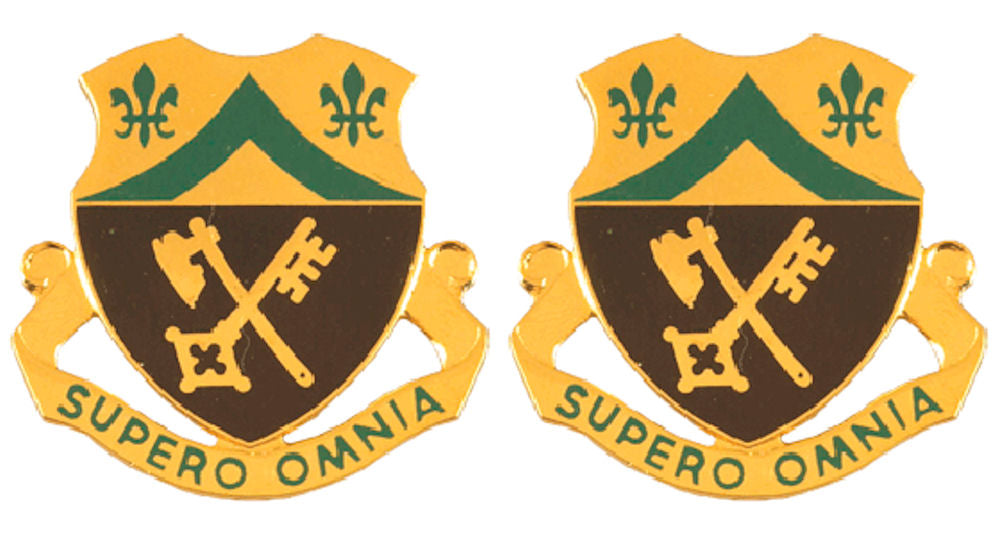 81st ARMOR Distinctive Unit Insignia - Pair - Supero Omnia