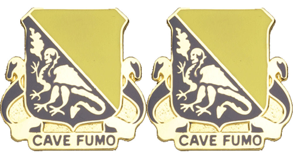 84th Chemical Battalion Distinctive Unit Insignia - Pair - Cave Fumo