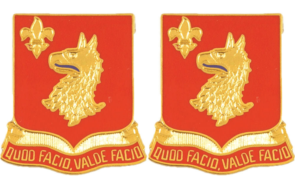 84th Regiment Distinctive Unit Insignia - Pair - Quod Facio Valde Facio