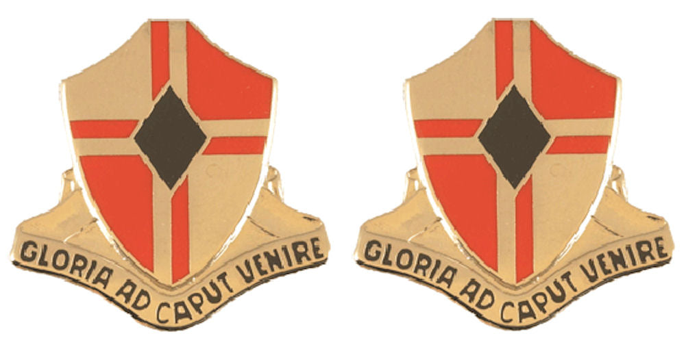 92nd Engineering Battalion Distinctive Unit Insignia - Pair - Gloria Ad Caput Venire