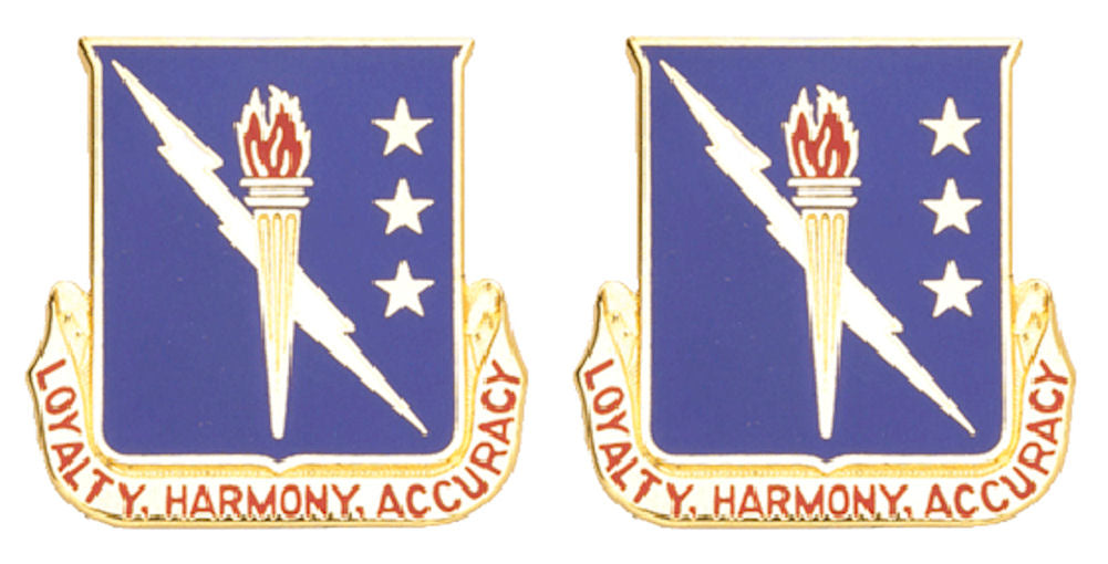 93rd Signal Brigade Distinctive Unit Insignia - Pair - Loyalty Harmony Accuracy