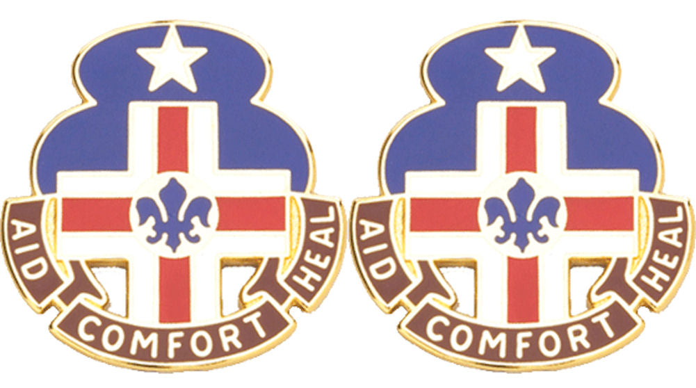 94th General Hospital Distinctive Unit Insignia - Pair - Aid Comfort Heal