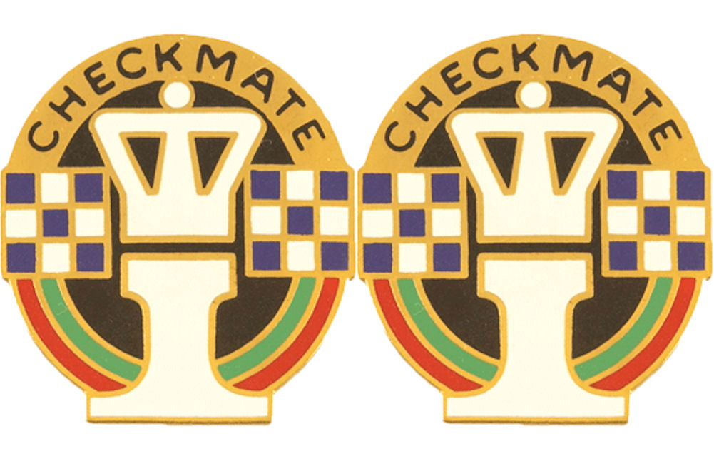 99th Regional Support Command Distinctive Unit Insignia - Pair - Checkmate