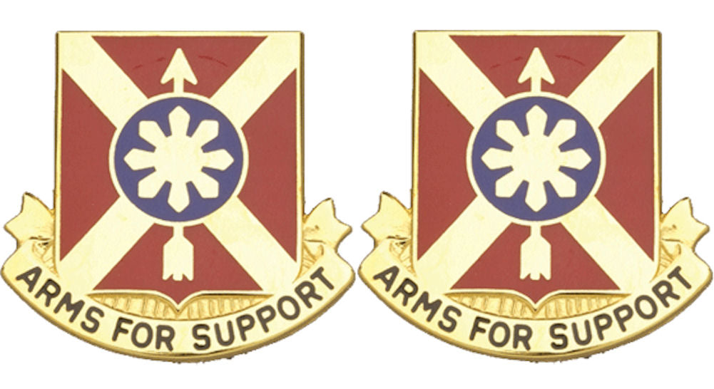 163rd Field Artillery Distinctive Unit Insignia - Pair - ARMS FOR SUPPORT