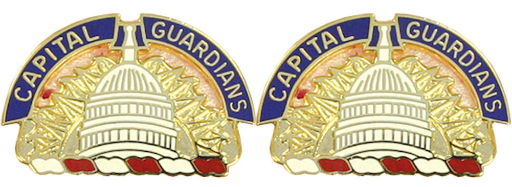 MILITARY DISTRICT OF DC Distinctive Unit Insignia - Pair Capital Guardians Motto