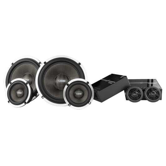 DX 6.5" 3- Way Component Speaker System With Kevlar Cone 290 Watts Rms 4-Ohm