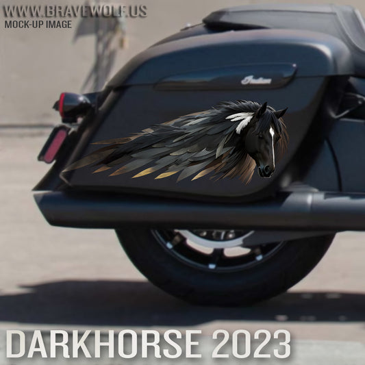 Dark Horse 2023 (color) Saddlebag Decal Set for Indian Motorcycles