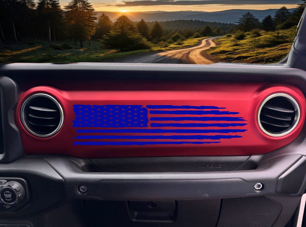 American Flag Dashboard Decal