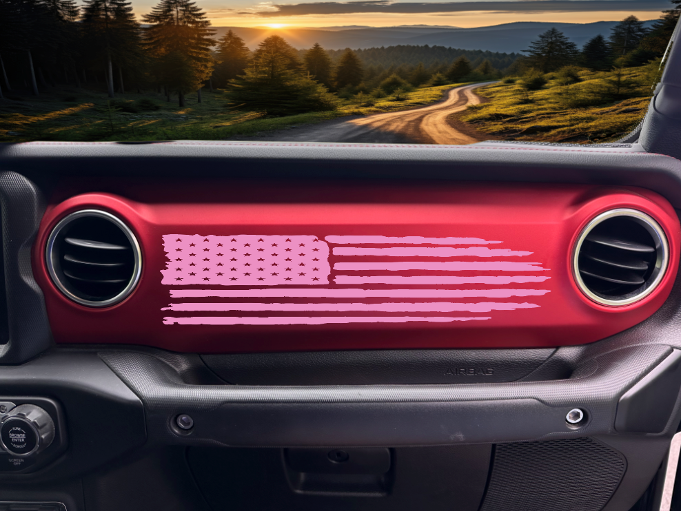 American Flag Dashboard Decal