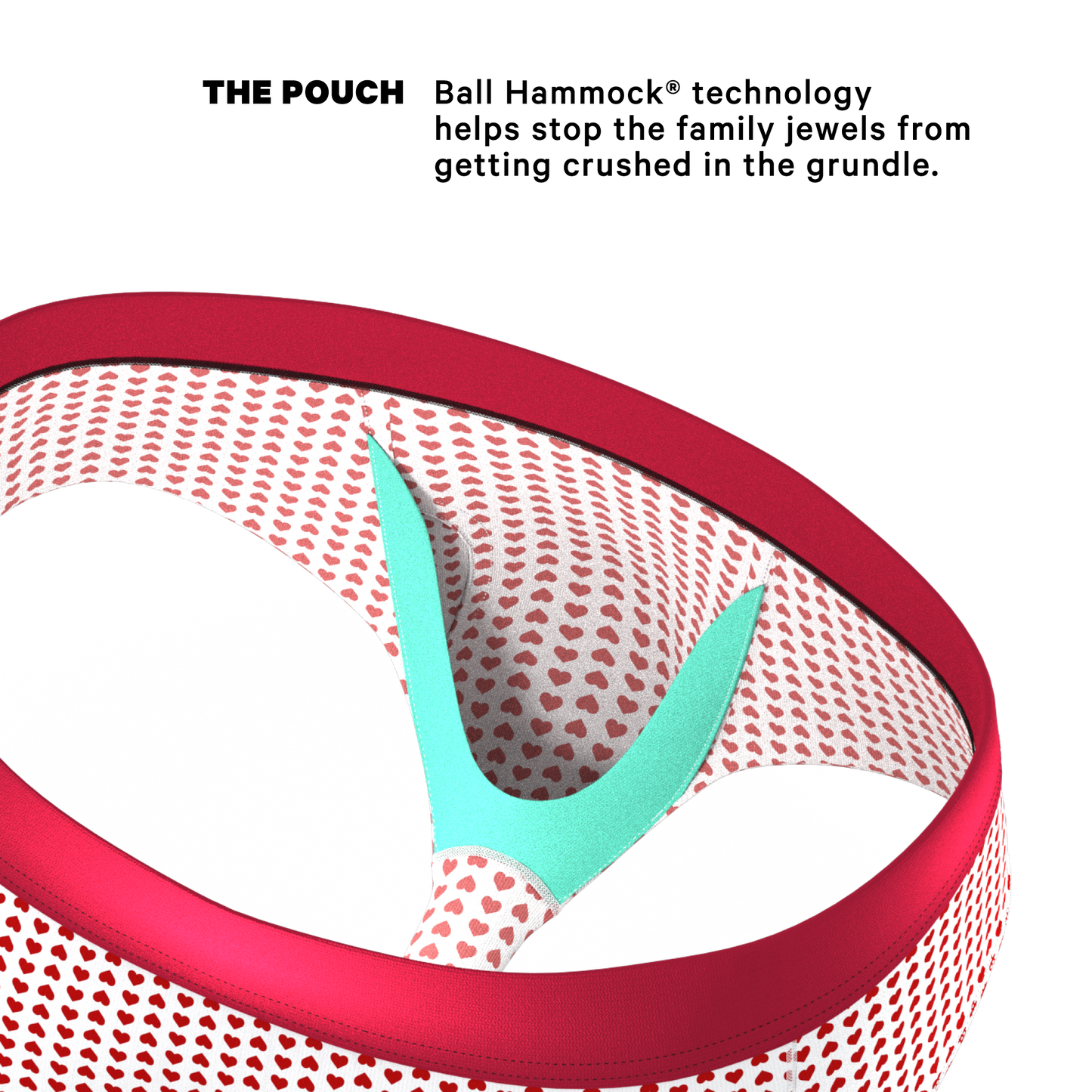 The Date Night | Valentine's Day Bow Ball Hammock® Pouch Underwear Briefs