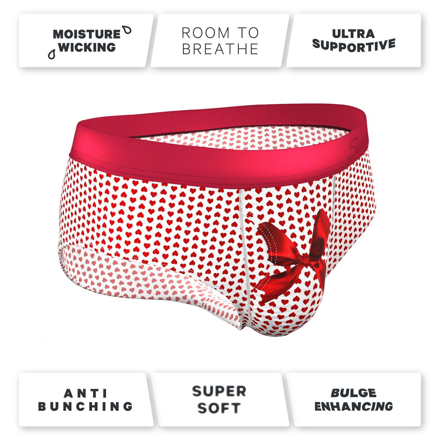 The Date Night | Valentine's Day Bow Ball Hammock® Pouch Underwear Briefs