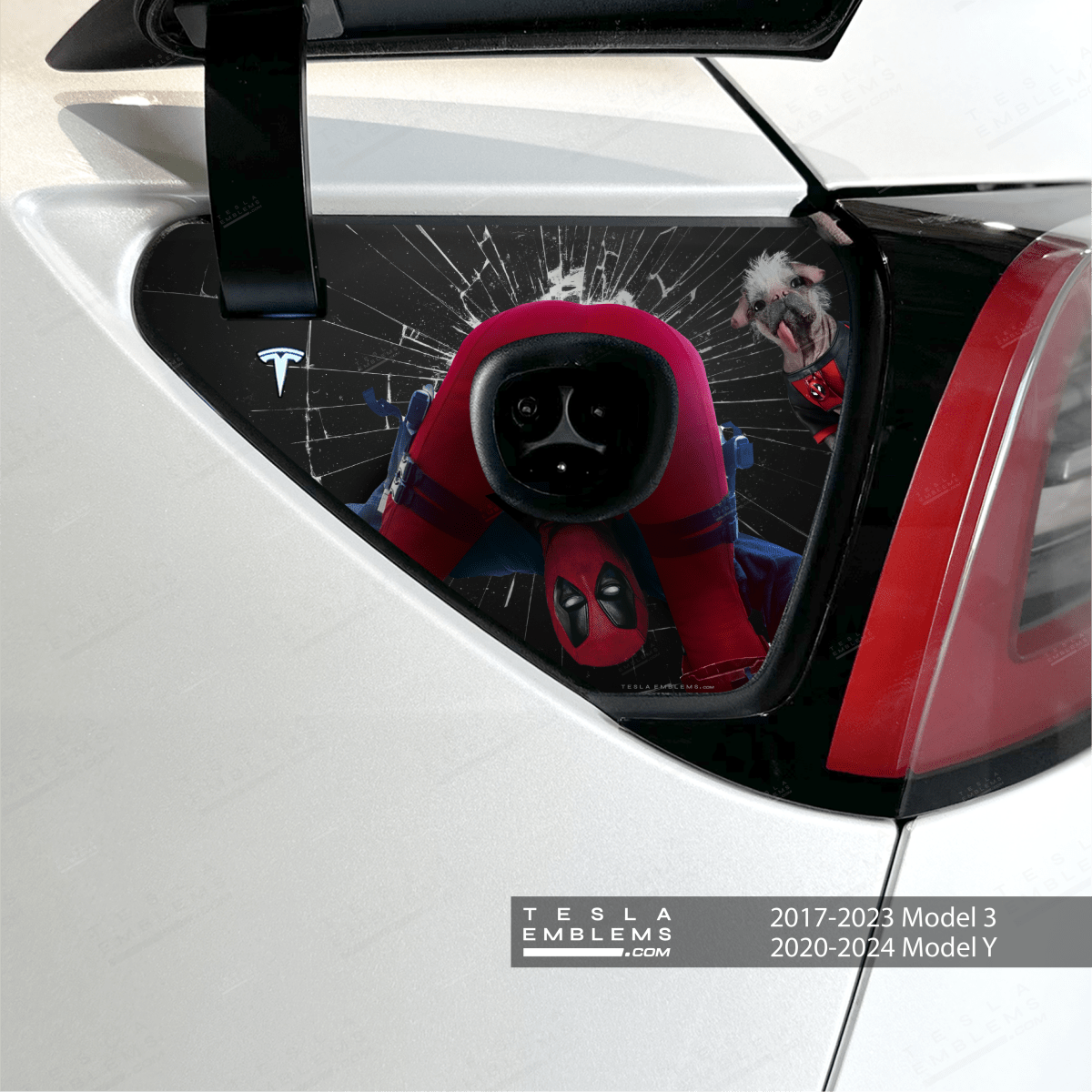 Deadpool Cheeky Charging Tesla Charge Port Wrap | Model 3