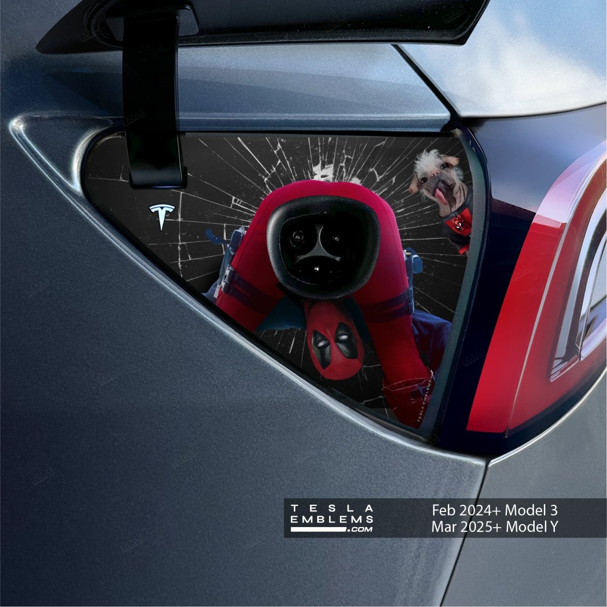 Deadpool Cheeky Charging Tesla Charge Port Wrap | Model Y