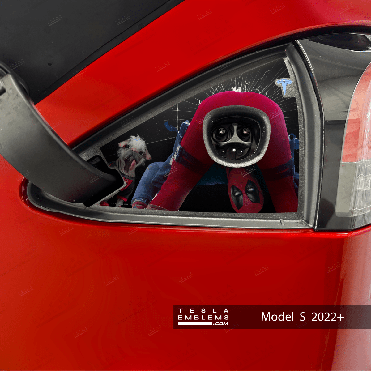 Deadpool Cheeky Charging Tesla Charge Port Wrap | Model S