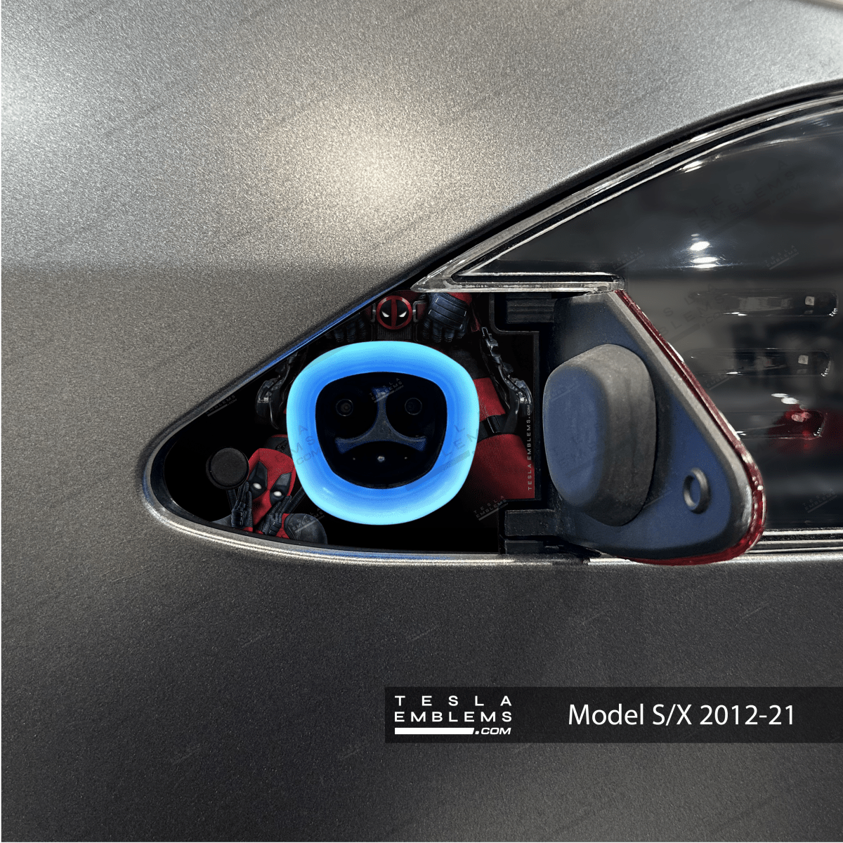 Deadpool Watt-a Package Tesla Charge Port Wrap | Model X