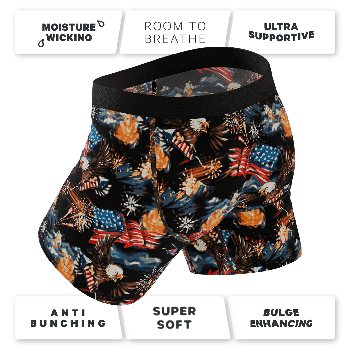 The Declaration | Americana Eagles Ball Hammock® Pouch Underwear With Fly