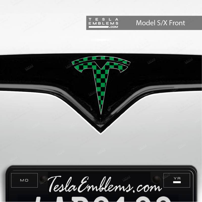 Demon Slayer Tanjiro Tesla Emblem Decals (Front + Back) | Model X