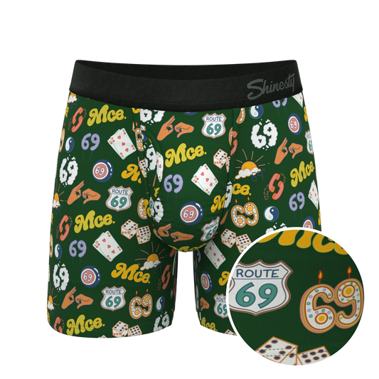 The Wine Dine & 69 | Route 69 Ball Hammock® Pouch Underwear With Fly