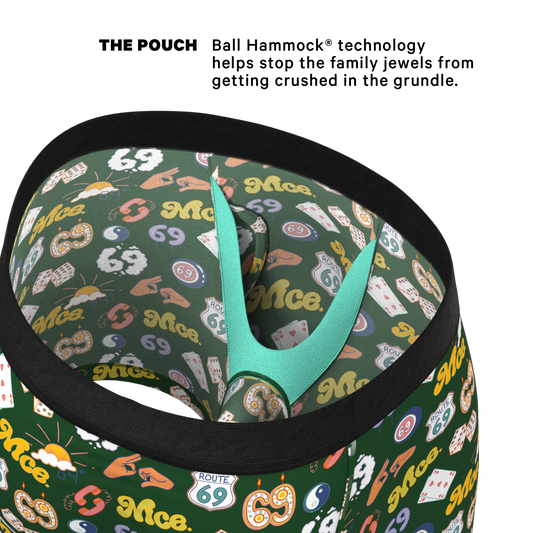 The Wine Dine & 69 | Route 69 Ball Hammock® Pouch Underwear With Fly