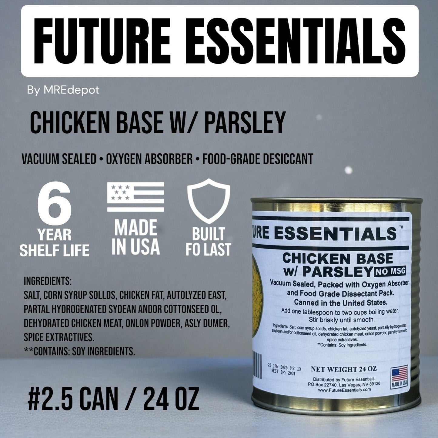 Future Essentials Canned Chicken Base with Parsley