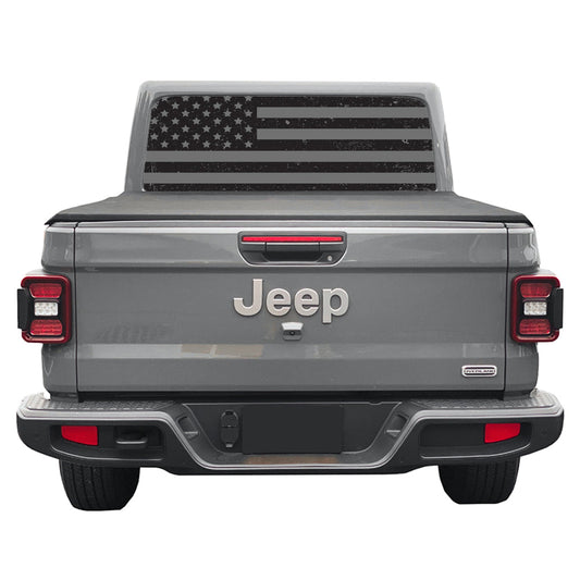 Distressed Black Out Rear Window Decal