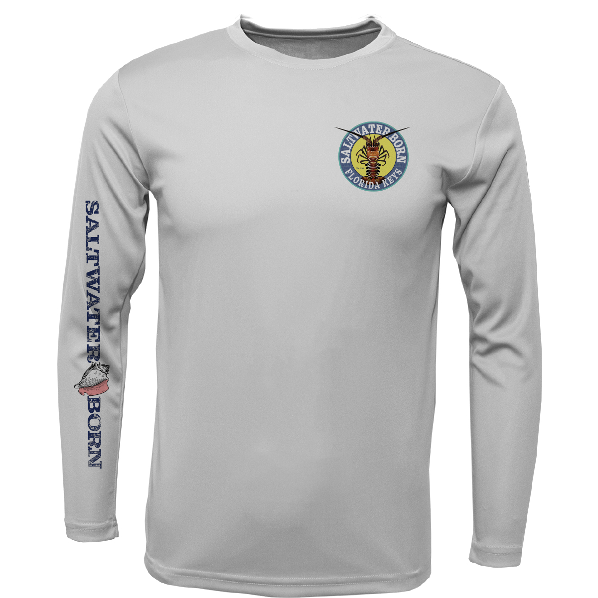 Florida Keys Realistic Lobster Men's Long Sleeve UPF 50+ Dry-Fit Shirt