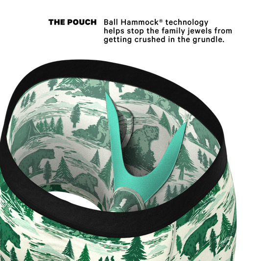 The Does A Bear | Green Toilet Bear Ball Hammock® Pouch Underwear With Fly