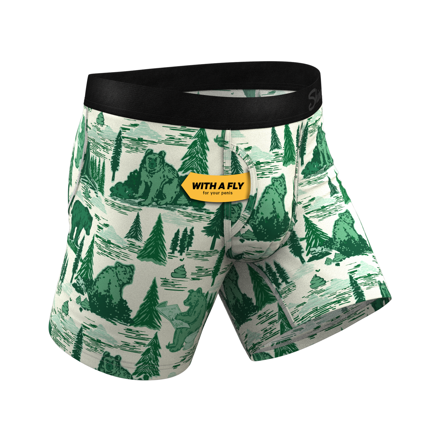 The Does A Bear | Green Toilet Bear Ball Hammock® Pouch Underwear With Fly