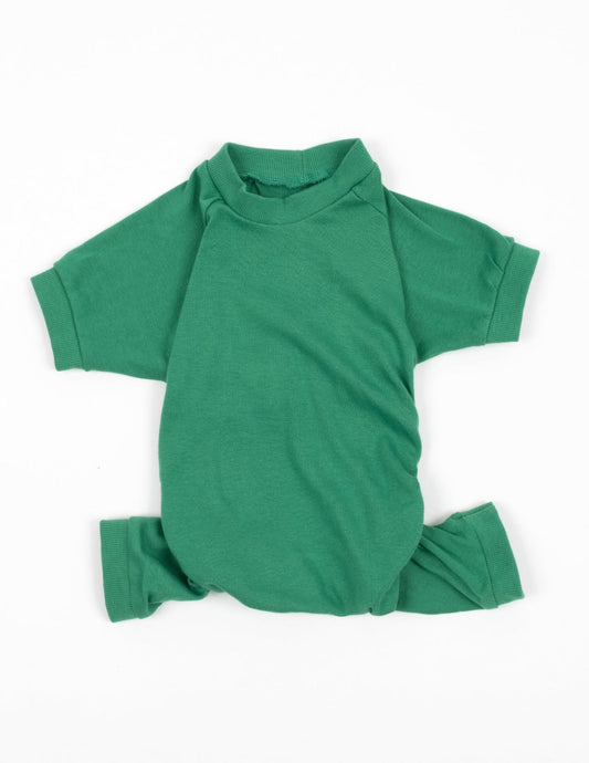 Dogs Solid Color Green Pajamas