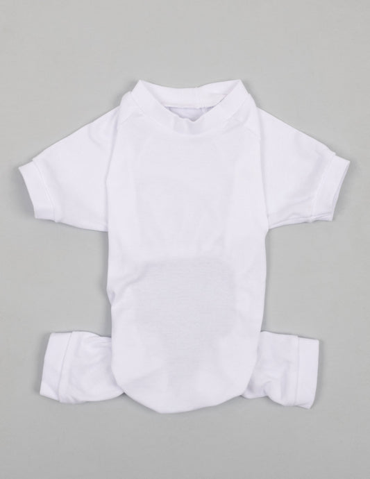 Dogs Solid Color White Pajamas