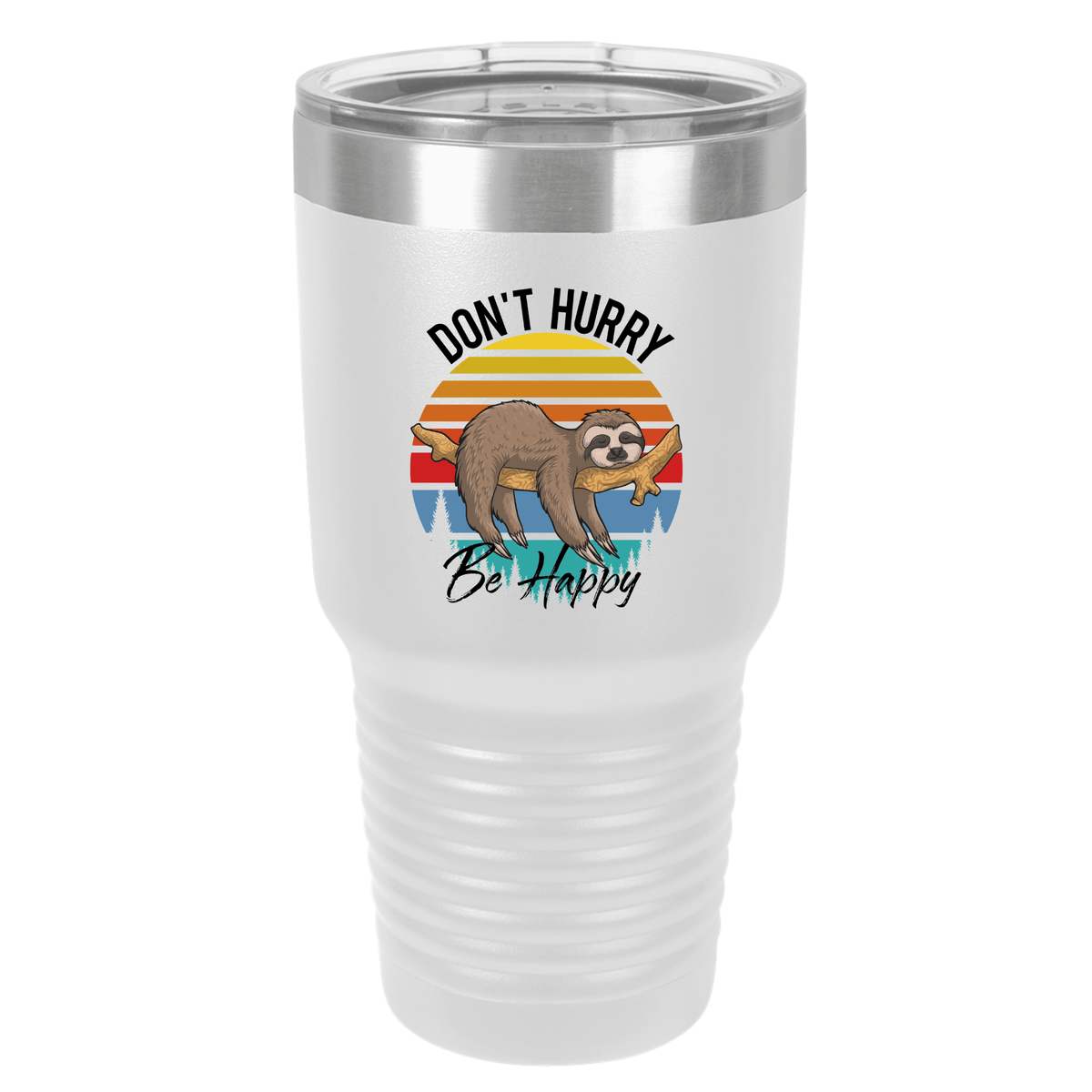 Don't Hurry Be Happy Sloth | Polar Camel Tumbler