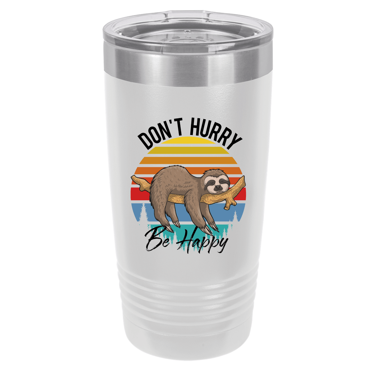 Don't Hurry Be Happy Sloth | Polar Camel Tumbler