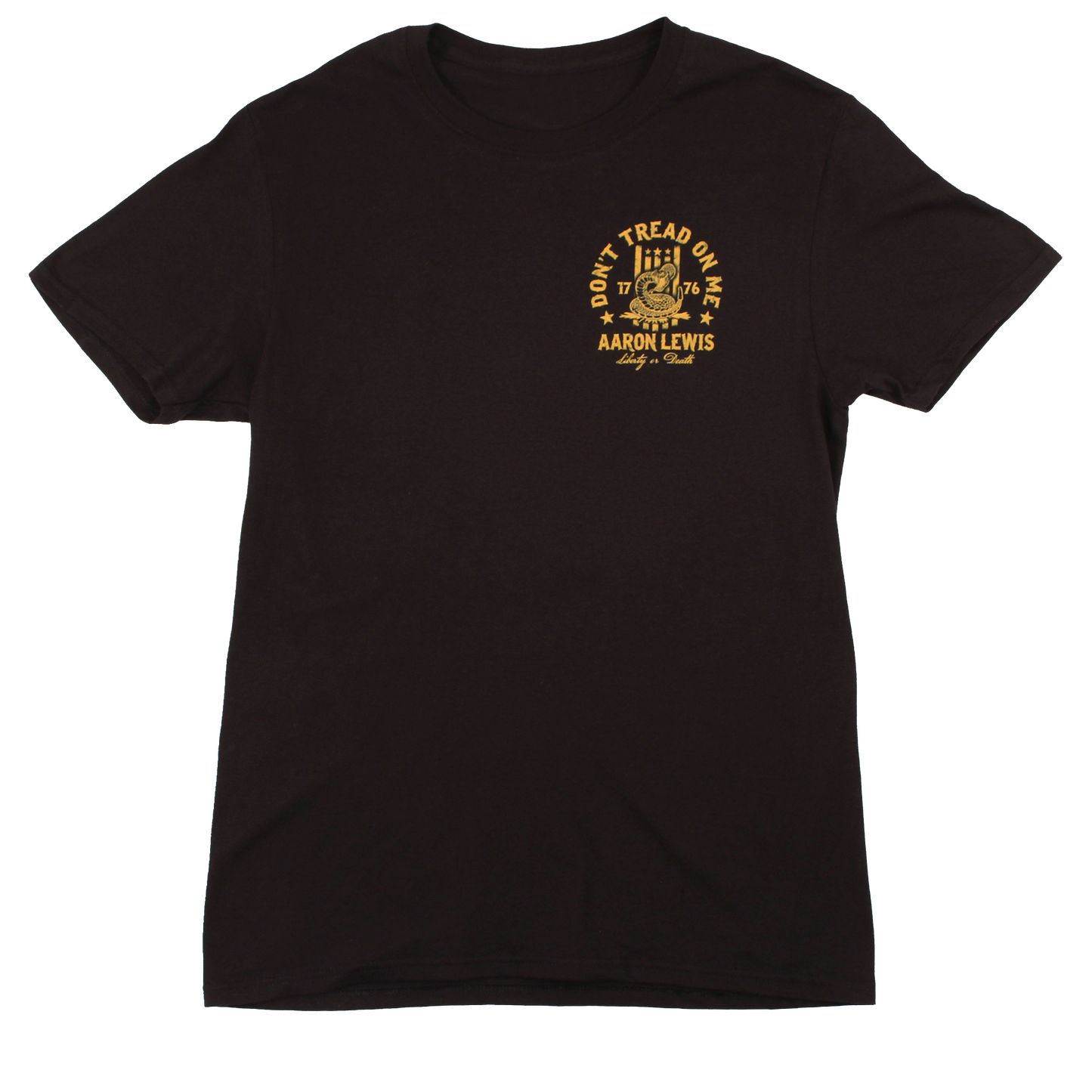 Aaron Lewis Don't Tread On Me Tee (Black/Gold)